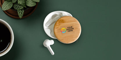 Larger version: Cherry Bamboo Wireless Earbuds 🎧>>(#Code-12623)