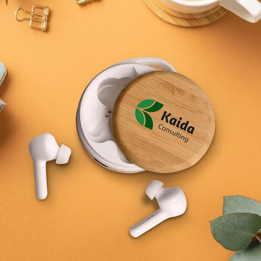 Larger version: Cherry Bamboo Wireless Earbuds 🎧>>(#Code-12623)