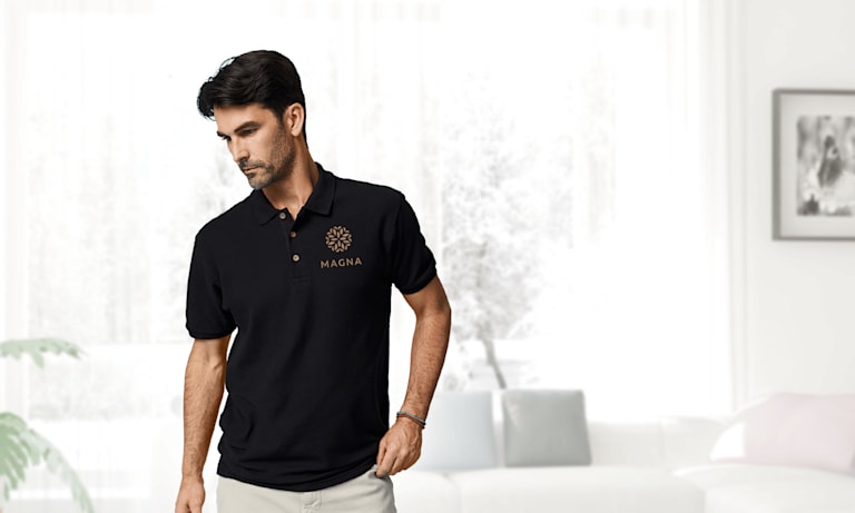 Prasnol logo Men's Polo T-shirt (#Code-12611)